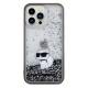 Karl Lagerfeld Flydende Glitter Choupette-sag til iPhone 13 Pro / 13 - transparent