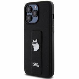  Karl Lagerfeld Gripstand Saffiano Choupette Pinscover til iPhone 13 Pro Max - sort