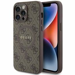 Guess 4G Collection Læder MagSafe Cover til iPhone 13 Pro / iPhone 13 - Brun