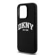 DKNY Flydende Silikone Hvid Trykt Logo MagSafe Cover til iPhone 13 Pro / 13 - Sort