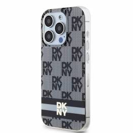  DKNY IML Tjekket Mono Mønster & Med striber MagSafe Cover til iPhone 13 Pro / 13 - Sort