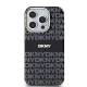 DKNY IML Mono & Stripe MagSafe Cover til iPhone 13 Pro / 13 - Sort