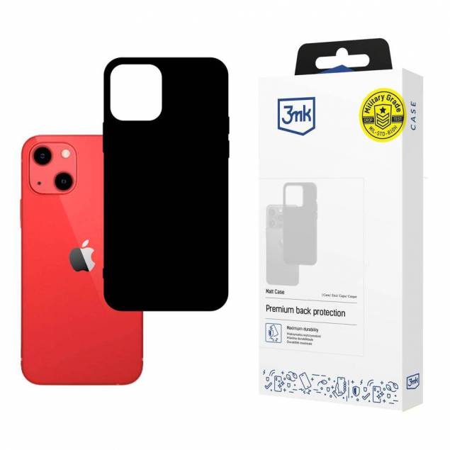 3mk Matt Cover til iPhone 13 - sort