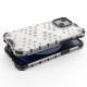 Honeycomb cover med TPU-bumper til iPhone 13 mini gennemsigtig