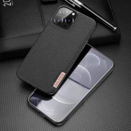  Dux Ducis Fino cover dækket med nylon materiale til iPhone 13 Pro Max sort