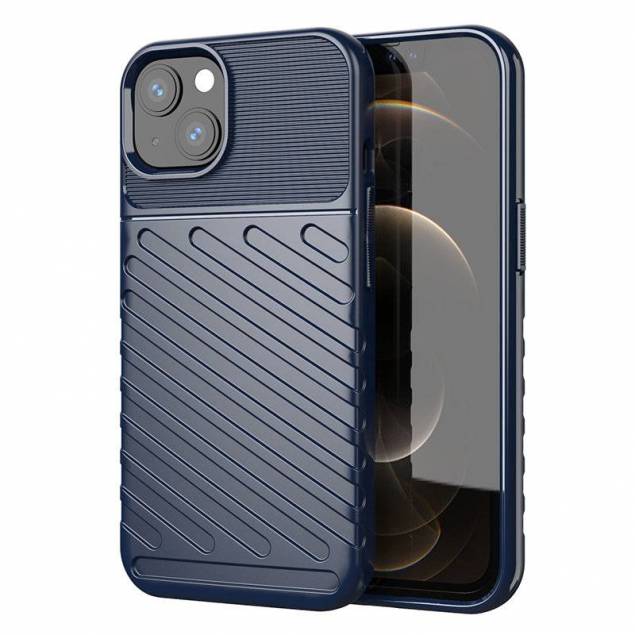 Thunder Case Fleksibel Tough Rugged Cover TPU Case til iPhone 13 mini blå