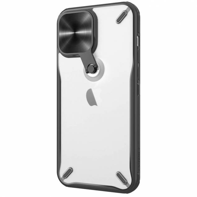 Nillkin Cyclops Cover holdbar cover med kamera-cover og foldbar stand til iPhone 13 Pro Max sort