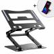 Robust and flexible laptop stand including mobile holder - up to 52 cm - Silver