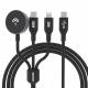 Dudao 3-in-1 multi-cable with 100W USB-C, Lightning and Apple Watch - 1.2m