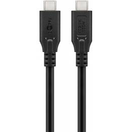 Goobay USB-C cable 100W PD - USB4 - 40 Gbit/s - 2m - Black