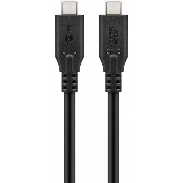 Goobay USB-C cable 100W PD - USB4 - 40 Gbit/s - 2m - Black