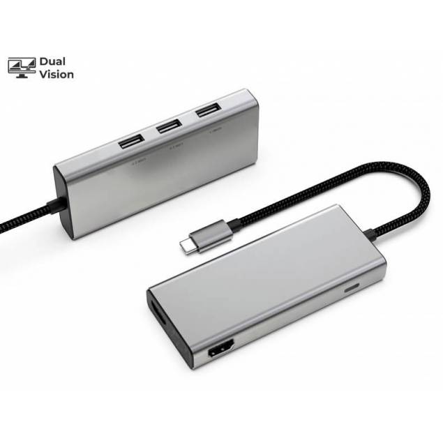 9-in-1 USB-C DualVision for additional display on M1/M2/M3 MacBook