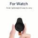 Portable magnetic charger for Apple Watch with leather strap - Black