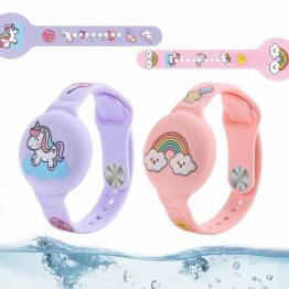  AirTag bracelet for children in silicone with unicorn - Purple