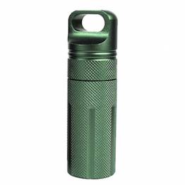 EDC extra robust waterproof container for outdoor or geocaching - Green