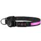 Waterproof LED collar with AirTag holder for dogs - Pink - Large