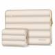 Puffy MacBook 13-14" sleeve with accessory compartment and small accessory bag - Beige