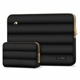  Puffy MacBook 13-14" sleeve with accessory compartment and small accessory bag - Black