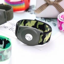  Nylon Loop AirTag bracelet for children and adults - 13-22cm - Green camo