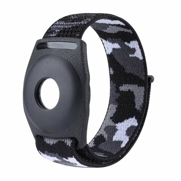 Nylon Loop AirTag bracelet for children and adults - 13-22cm - Green camo