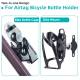 2-in-1 anti-theft AirTag holder and bottle holder for bike - Black