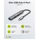 Goobay slim 4-in-1 USB-C hub for 1x USB-C and 3x USB-A - 5Gbit/s