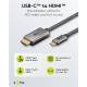 Woven USB-C to HDMI cable from Goobay - 4K@60Hz - 3m