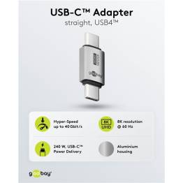  USB-C 4.0 adapter male to male - 240W / 40Gbps / 8K