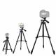 Lightweight aluminum camera tripod with built-in level - 1.2m