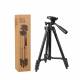 Lightweight aluminum camera tripod with built-in level - 1.2m