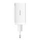 Baseus GaN5 Pro 3-port 2x USB-C and 1x USB including 1m USB-C cable - 65W PD Mac charger - White