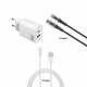 M7 20W dual charger for iPhone / iPad and 2 MFi Lightning cables - 2m