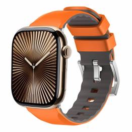 2-colored silicone strap for Apple Watch 38/40/41/42mm - Gray/Orange