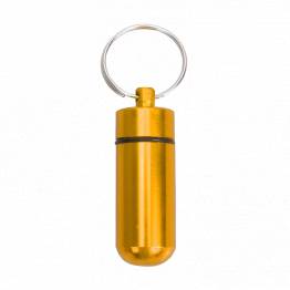 Waterproof container for pills or geocaching (bison) - Gold