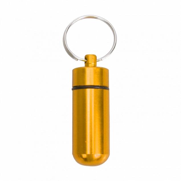 Waterproof container for pills or geocaching (bison) - Gold