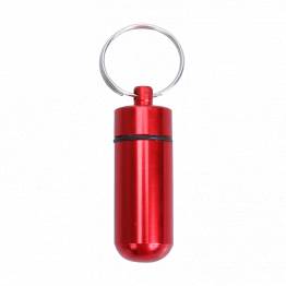 Waterproof container for pills or geocaching (bison) - Red