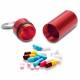 Waterproof container for pills or geocaching (bison) - Red