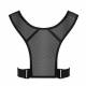 Adjustable reflective vest for running and cycling with 3 pockets - Black/Grey