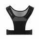 Adjustable reflective vest for running and cycling with 3 pockets - Black/Grey