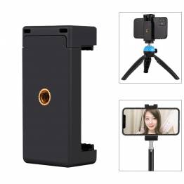iPhone and mobile holder with Cold Shoe for tripods, stands, and selfie sticks
