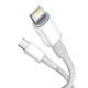 Baseus USB-C to Lightning cable - 1m - White