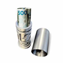  Puzzlebox cylinder labyrinth for money gifts and geocaching - 3D printed - Black