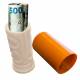 Puzzlebox cylinder labyrinth for money gifts and geocaching - 3D printed - White/Brown