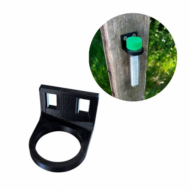 Bottle holder for mounting with screws or straps - 3D printed - Black Bottle holder for mounting with screws or straps - 3D printed - Black