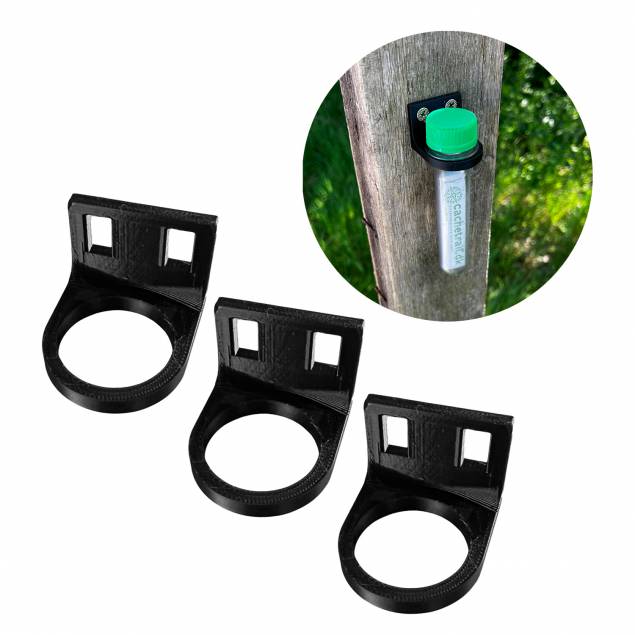 Bottle holder for mounting with screws or straps - 3D printed - Black Bottle holder for mounting with screws or straps - 3D printed - Black
