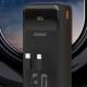 Dudao K15Max powerbank 30,000mAh with USB-C and Lightning cable - 22.5W PD+QC - Black