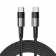 Tech-Protect UltraBoost Evo woven USB-C cable 100W PD charging cable - Black - 3m