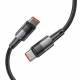 Tech-Protect UltraBoost Evo woven USB-C cable 100W PD charging cable - Black - 3m