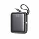 Joyroom power bank with Lightning and USB-C cables - 10,000mAh - 30W PD - Black