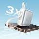 Joyroom mini power bank with USB-C and Lightning cable - 10,000mAh - 22.5W PD - White